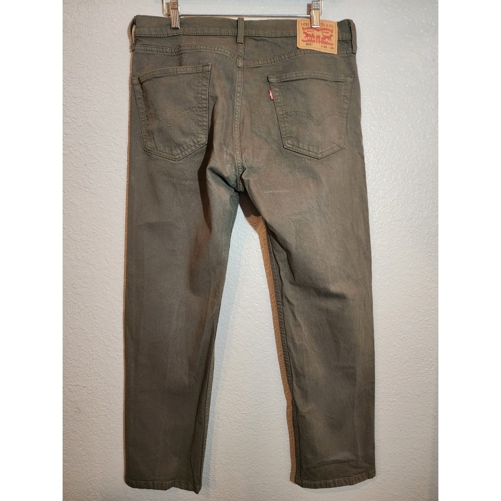 Levi's 505 Men's Denim Jeans, Size 33x30, Green, Regular Fit, Straight Leg - Picture 2 of 6